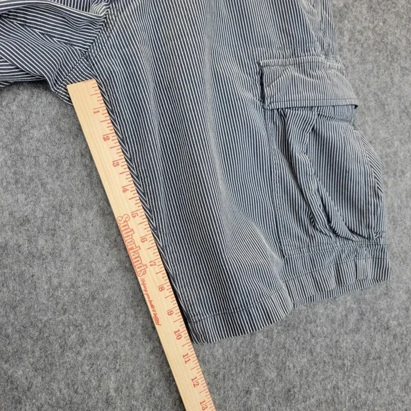 Banana Republic Cargo Shorts Mens 34 Pinstripe Pockets Summer Casual Lightweight - Picture 13 of 14